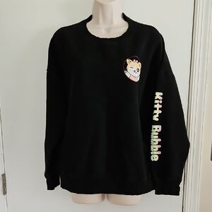 Kitty Bubble Cafe Sweatshirt Size L